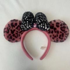 ディズニー ヒョウ柄 カチューシャ ピンク