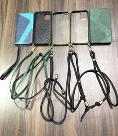 スマホケース 5個 ストラップ付き iPhone8(se)用1台 12用4台
