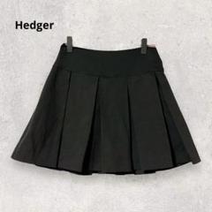 ヘザー プリーツミニスカート フレアスカート M 黒 ウエストゴム 3383