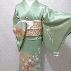 美品 未使用品 しつけ糸付き 正絹訪問着 フルセット4点 卒業式