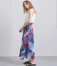 エンジニアードガーメンツ　スカート　ロニースコッツ　プリーツ　巻きスカート ENGINEERED GARMENTS (エンジニアードガーメンツ) Gather Skirt