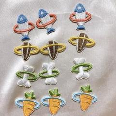 匿名配送❣️刺繍布ステッカー バック 4種類9個 ワッペン 手芸