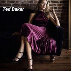 ☆Ted Baker☆ エレガントプリーツミディドレス・CONVALA♪ Ted Baker Cornela定価58850円プリーツ ベルベット ドレス