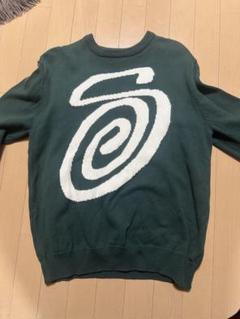宅配便配送 セーター スワールロゴ Stussy Lサイズ メルカリ - ダークグリーン トップス