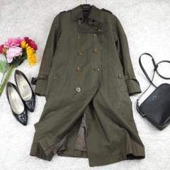 Y9225*レイシーラディアント☆ダブルブレスト☆トレンチコート☆カーキ