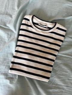 結婚祝い カンカン様専用 JIL SANDER バッグロゴ ボーダー カットソー トップス
