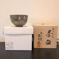 茶道具　山崎窯　浅野紫仙造　乾山写　紅白梅図　香合　共布共箱　V　8302 茶道具 山崎窯 浅野紫仙造 乾山写 紅白梅図 香合 共布共箱 V