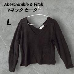 Vネック✨️Abercrombie & Fitch 【L】ブラック セーター