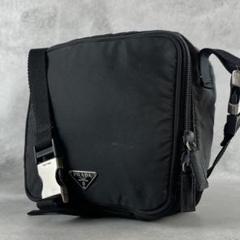 美品✨PRADA ショルダーバッグ ウエスト 2way ナイロン 三角ロゴ 黒