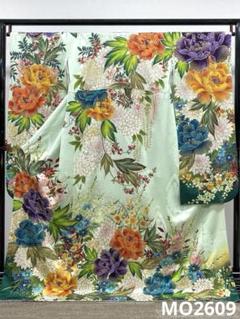 振袖 豪華 刺繍 金彩 紋意匠 牡丹 大輪 身丈170cm パールトーン加工済