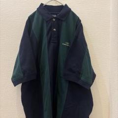 【FINE ISLAND】半袖　ボーダーポロシャツ 古着 オーバーサイズ