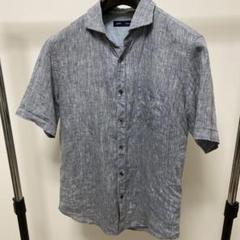 SHIPS 半袖ボタンアップシャツ M グレー系
