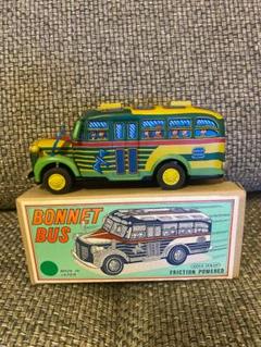 昭和レトロ　ブリキ　ボンネットバス　PEACE おもちゃ　ミニカー　バス 昭和レトロ ブリキ ボンネットバス PEACE おもちゃ ミニ