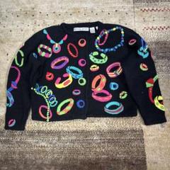MICHAEL SIMON マイケルサイモン　カーディガン　刺繍　ビーズ　派手 MICHAEL SIMON マイケルサイモンカーディガン刺繍ビーズ派手