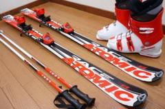 メンテ済 130cm 靴23.5cm ATOMIC 子供用スキーセット 中古 メンテ済 130cm 靴23.5cm ATOMIC 子供用スキーセット 中古