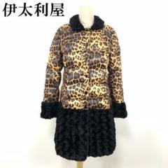 リンタロウ様】伊太利屋中綿コートレオパードワッペン首元2way