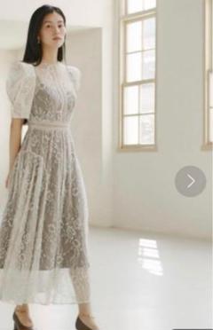 ✨美品✨SNIDEL フラワー刺繍チュールドレス　結婚式　ワンピース