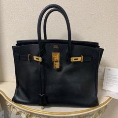極美品 HERMES エルメス バーキン 35 ブラック レザーバッグ