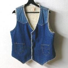 ＠色落ち綺麗 リーバイス Levi's デニムボアベストj393 ビンテージ Levi's - ＠色落ち綺麗 リーバイス Levi's デニムボアベストj393
