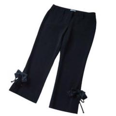 【新品未使用タグ付】TO BE CHIC トゥービーシック リボン付パンツ 黒 新品未使用タグ付】TO BE CHIC トゥービーシック リボン付パンツ 黒