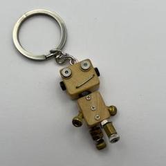 自作 木製ロボット　キーホルダー　チャーム　 キーケース　キーリング 手作り