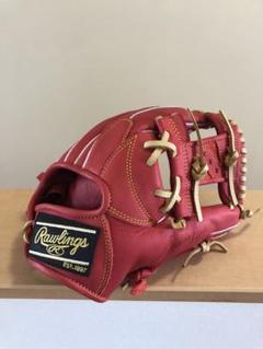 Rawlings 軟式グローブ レッド 内野手用グローブ