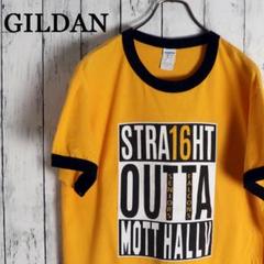 GILDAN ブロックロゴ STRA16HT　背中ナンバー リンガーTシャツ