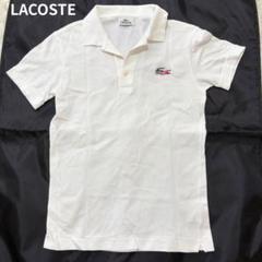 日本製　LACOSTE ラコステ　US 国旗　ロゴ　ワッペン　ポロシャツ　半袖