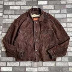 leather jacket 80-90 old tracker brown