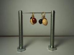 豆　イヤリング　ハンドメイド