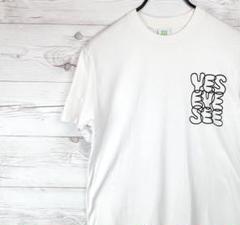 イエスアイシー/YES EYE SEE ロゴTシャツ ホワイト　白 Mサイズ