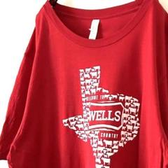 キャンバス WELLS テキサス Tシャツ XL レッド 赤 古着