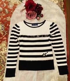 ✨美品✨M’S GRACYリボン付き 長袖 ニット トップス38 M ホワイト 未使用に近い】M´S GRACY エムズグレイシー リボン付きニット 38