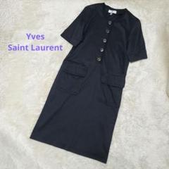 美品　SAINT LAURENT 星柄 半袖ミニワンピース 美品 SAINT LAURENT 星柄 半袖ミニワンピース