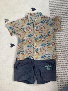 BEAMS トロピカル柄シャツ＆ショートパンツセットアロハ