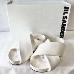 JIL SANDER クロスデザイン サンダル　オフホワイト　36 ジルサンダー 正規品 jil sander クロスサンダル