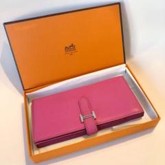 エルメス　長財布　ピンク　ベアンスフレのサムネイル