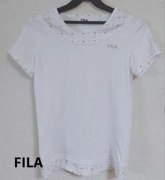 FILA 　トレーニングシャツ　ホワイト Sサイズのサムネイル