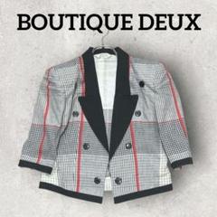 BOUTIQUE DEUX 七分袖ジャケット テーラードジャケット (9)グレー
