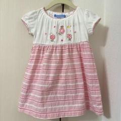 新品 ファミリア ワンピース パンツ 80 ピンク 女の子 トップス 未使用に近い】familiarファミリア ピンクワンピース ファミ
