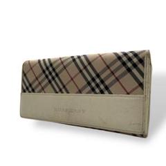 BURBERRY バーバリー ノバチェック がま口 二つ折り長財布