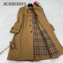 希少ꕥバーバリーズ カシミヤ混 ダブルフェイス ロングコート 大戦ロゴ 金ボタン 希少ꕥバーバリーズ カシミヤ混 ダブルフェイス ロングコート