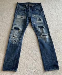 新品タグ付◆ glamb グラム　サルエルパンツ　Unplugged denim Unplugged rib denim / アンプラグドリブデニム（デニムパンツ