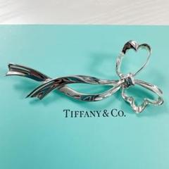 TIFFANY&Co ティファニー ブローチ コサージュ リボン ラージサイズ