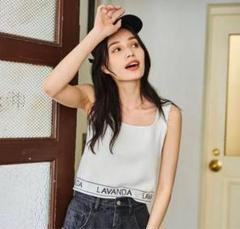 LAVANDA ノースリーブ Tシャツ ホワイト
