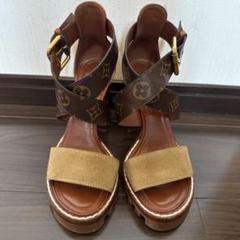 美品 Louis Vuitton 高ヒール スタートレイルライン サンダル 37