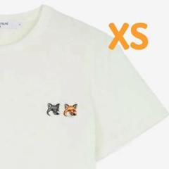 メゾンキツネ　タグ付き メゾンキツネ ダブル フォックス Tシャツ 国内正規タグ XXS