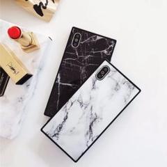 iPhone X XS 大理石調ケース 韓国 ソフトカバー 黒