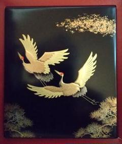 漆製 印籠 風景画デザイン 木箱付き 美品