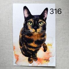 猫　ネコ　1点物　ポストカードサイズ　原画　水彩画　肉筆　新品 0_1b0dc1bff7fad64af548ba7be66c